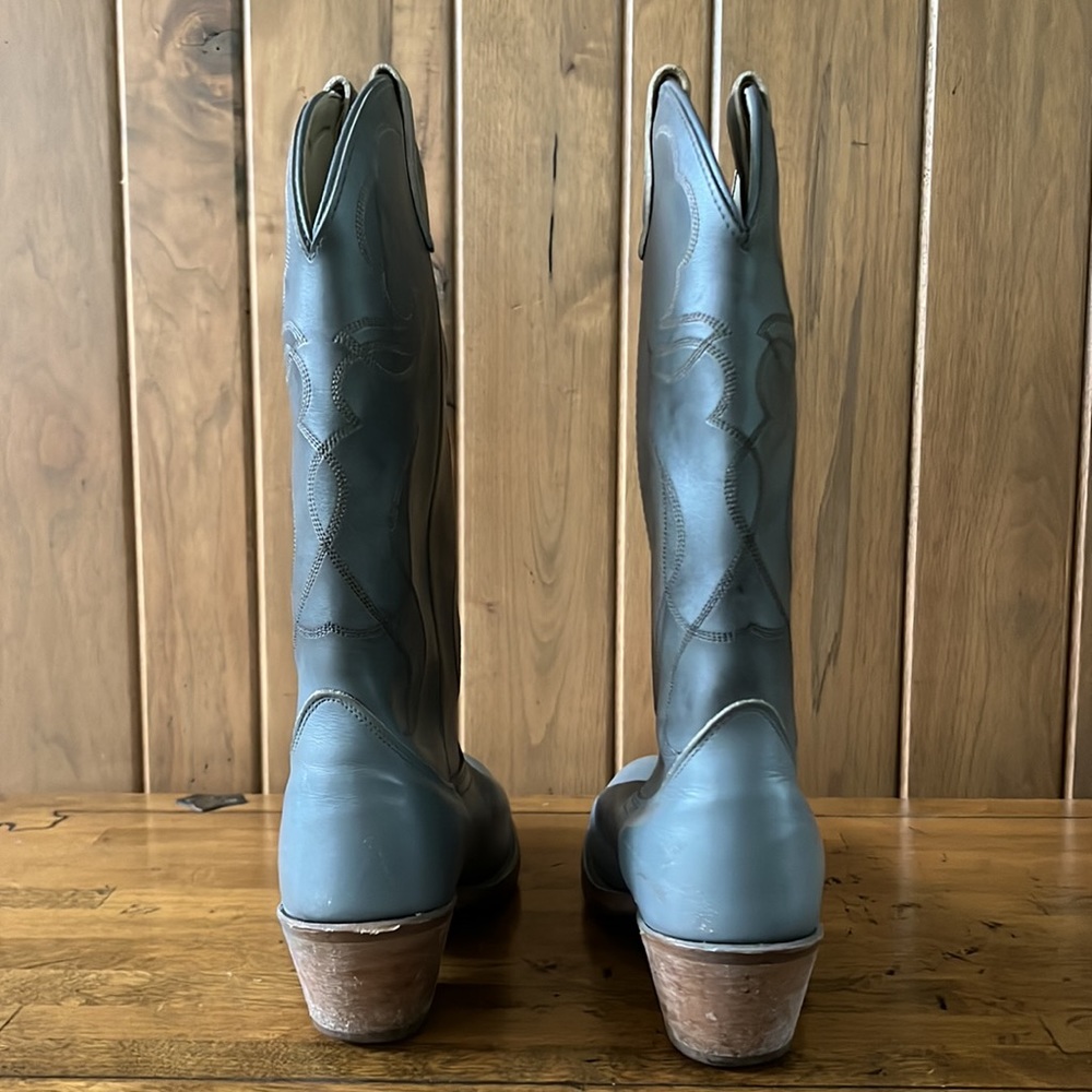 Acme Blue Cowboy Boots Western Leather Size 9D - Picture 5 of 11